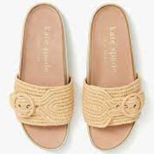 Kate Spade Maribelle Raffia Slides   NWOT